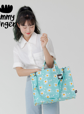 韩国设计师品牌 jammyfinger大容量小清新手提单肩斜跨旅行电脑包