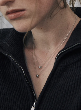 韩国代购ins小众品牌verte新款925银吊坠项链小红书博主angkm推荐