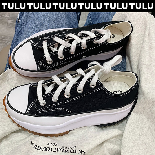 Converse匡威厚底帆布鞋