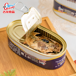 古龙食品豆豉沙丁鱼156g罐头特产小吃下饭酒海味即食熟食凉菜户外