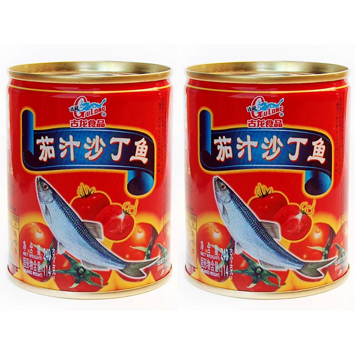 古龙食品茄汁沙丁鱼425g鱼类罐头海鲜酸甜拌饭熟食鱼肉即食下饭菜