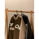 V1449-P63情侣装pu皮棒球服外套男士潮牌秋冬季新款美式高街夹克，男装夹克，星座1608