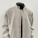 HY205-P68春季新款立领工装飞行夹克美式复古宽松拉链棒球服外套，男装夹克，星座1608