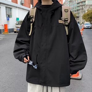 V1800-P65 新款山系机能连帽冲锋衣夹克外套百搭纯色上衣图片