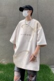 V1965-P33五分袖圆领潮简约insT恤时尚潮牌麂皮绒短袖城市风貌，男装T恤，星座1608