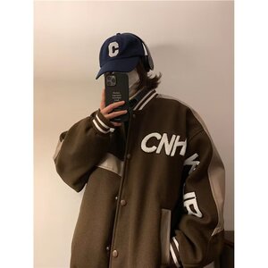 V1449-P63 情侣装pu皮棒球服外套男士潮牌秋冬季新款美式高街夹克图片