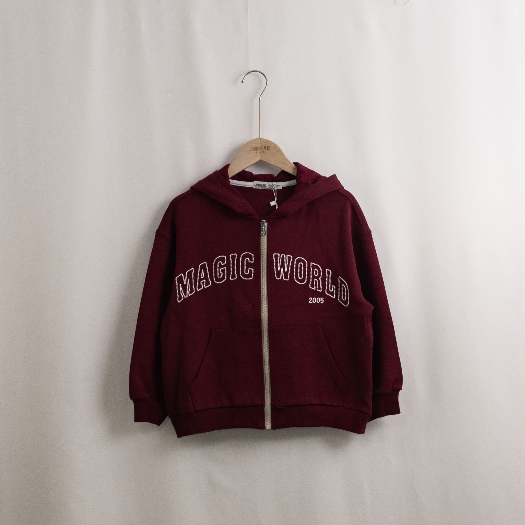 杰米熊单层秋季棉布开衫帽衫外套