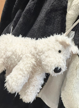 OULAILI西高地玩偶包卡通毛绒玩具公仔斜挎包可爱小狗包包礼物