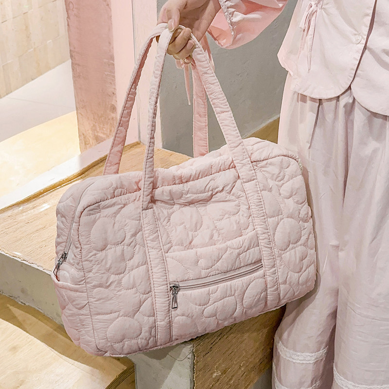 包包女大容量通勤健身旅行托特包2025新款粉色爱心刺绣手提单肩包,箱包皮具/热销女包/男包,通用款女包,淘宝优惠券,粉丝福利购,淘宝优惠卷