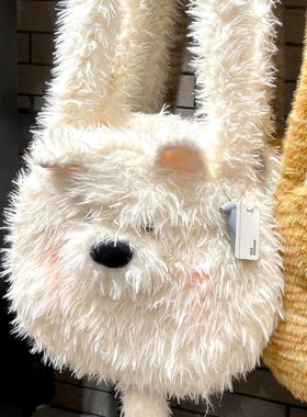 日系甜美可爱西高地小狗毛绒包包女2025新款休闲百搭少女托特包潮