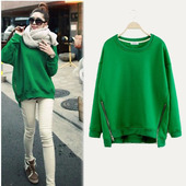 秋季 加绒卫衣女宽松大码 胖MM欧洲站冬装 2022新款 韩版 加厚外套头