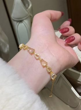 福运满！天然水沫玉葫芦手链