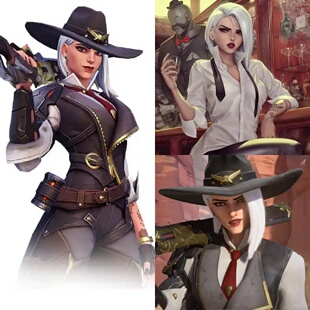 帝王动漫 守望先锋 D.Va 艾什 cos假发定制 cosplay造型 二次元