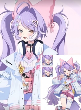 帝王动漫 韩国虚拟主播 STELLIVE TENKO SHIBUKI 假发cos定制