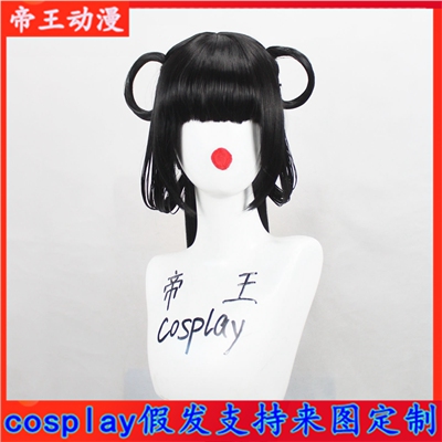 帝王Cosplay假发套青云志COS碧瑶小时候古风环黑色长直定制假毛
