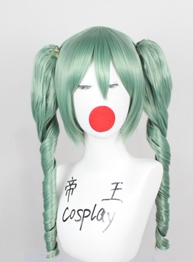 帝王Cosplay假发少女与战车COS安丘比罗马卷绿色定做假毛