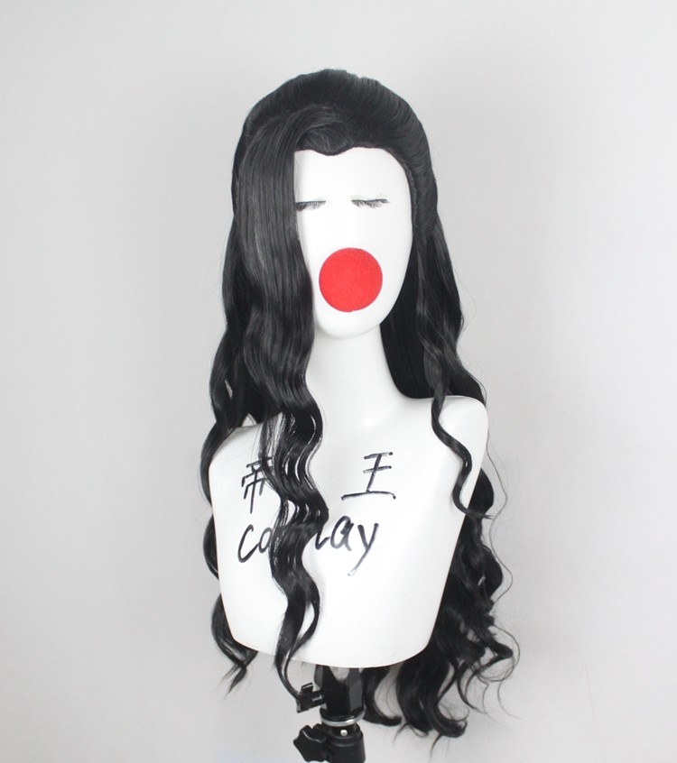 帝王cosplay假发降世神通科拉传奇cos佐藤麻美黑色卷发定制假毛