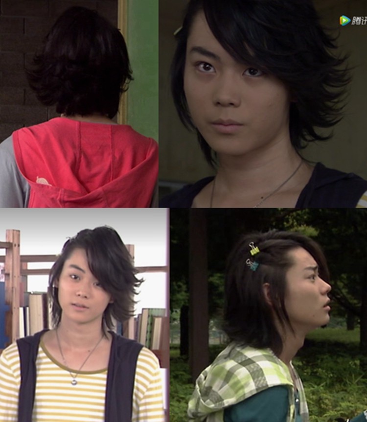 帝王cosplay假发套cos假面骑士w菲利普园咲来人黑色偏分定制假毛