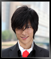 帝王cosplay假发套cos假面骑士w园咲雾彦黑色蓬松短发男定制假毛