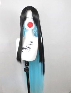 帝王Cosplay假发 COS秘宝之国 三日月宗近  双色渐变长发定制假毛