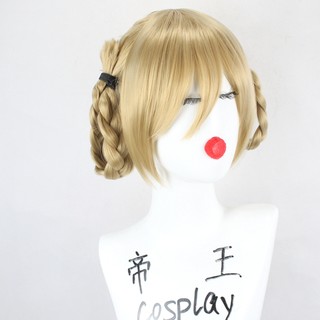 帝王cosplay假毛碧蓝航线 COS 谢菲尔德 辫子发包 黄色假发定做