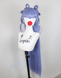 帝王Cosplay假发COS拥抱光之美少女 露露 深4220蓝灰色 定制假毛