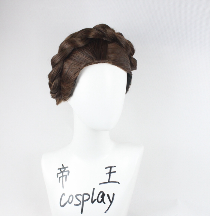 帝王cosplay假发星球大战cos莱娅公主莉亚公主辫子棕色定制假毛