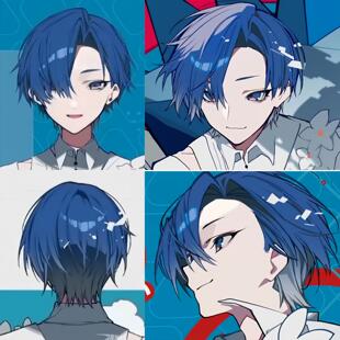 帝王动漫  Project Voltage 无限票 MV 里的 KAITO 假发cos定做