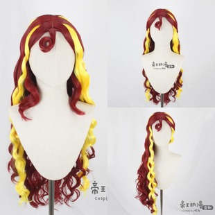 帝王Cosplay假发小马宝莉cos余晖烁烁Sunset Shimmer星光熠熠定制