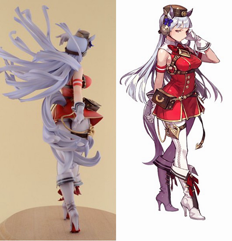 赛马娘黄金船假毛白色长发定制