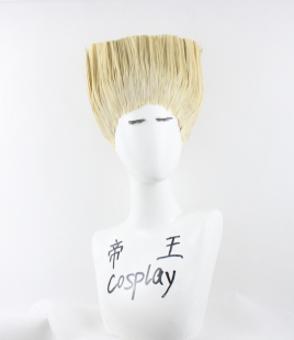 帝王cosplay假发 街霸 街头霸王COS古烈 定型冲天发 黄色定制假毛