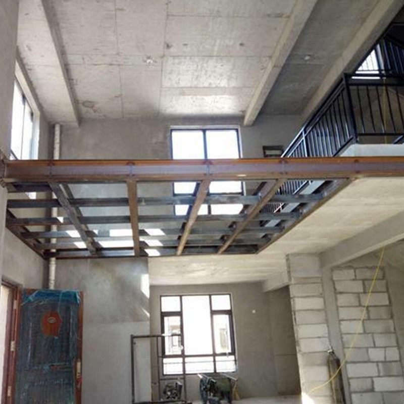 北京朝阳槽钢结构阁楼搭建挑高商铺公寓室内厂房隔加二层平台楼梯