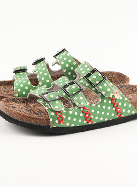 TMA EYES 凉拖鞋波点多彩森系复古时尚搭扣情侣一脚蹬百搭户外