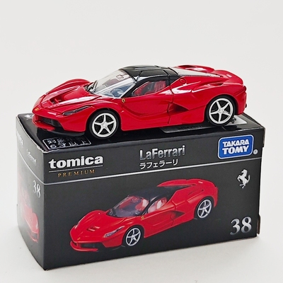 TOMICA/多美卡合金小汽车黑盒TP38法拉利拉法模型收藏车模摆件