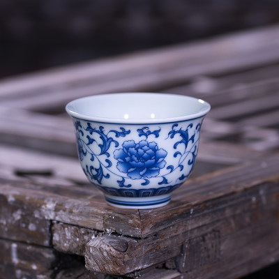 功夫茶杯陶瓷多款式釉下彩中式