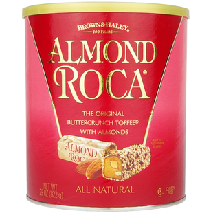 Almond Roca乐家扁桃仁巧克力罐装杏仁糖果美国进口822g*2罐
