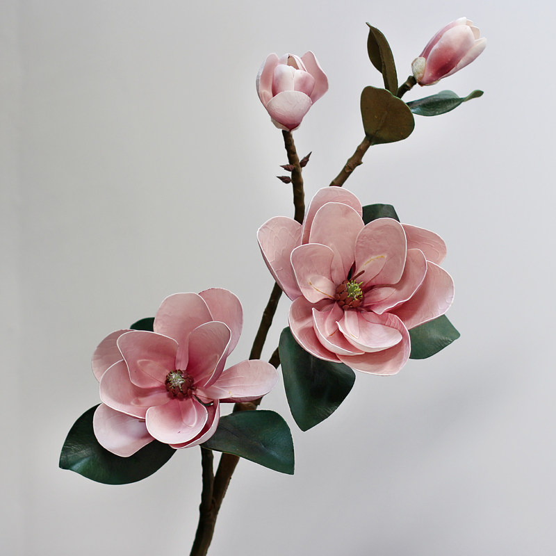 玉兰花仿真花单支客厅装饰摆设花卉玄关花艺摆件假花大号花束插花