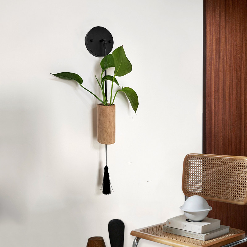 创意壁挂水培植物花瓶器皿家居餐厅民宿挂墙装饰木质工艺花器简约