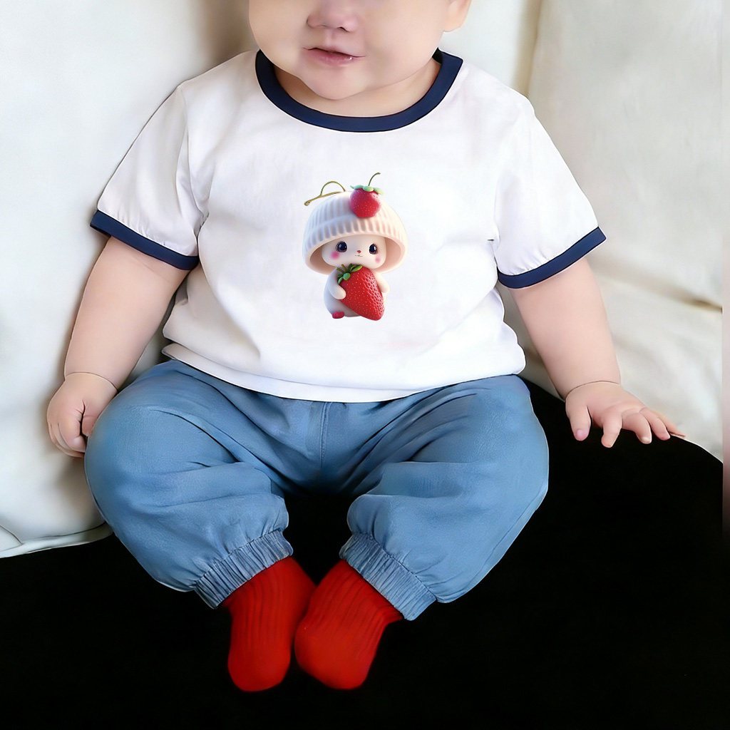 夏季短袖长裤中小童家居男女宝宝薄款透气休闲两件套儿童睡衣套装