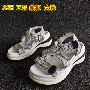 品牌撤柜断码处理女鞋休闲松糕厚底运动凉鞋防滑魔术贴百搭舒适夏