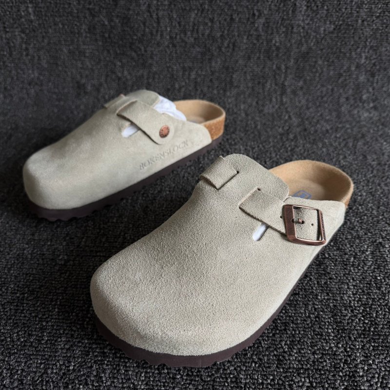 品牌撤柜断码处理真皮女靴大圆头平底勃肯鞋软木鞋包头半拖鞋35码,女鞋,勃肯鞋/软木鞋,淘宝优惠券,粉丝福利购,淘宝优惠卷