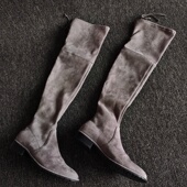 品牌撤柜断码 36码 处理女靴时尚 瘦瘦弹力靴平底舒适过膝长靴街拍款