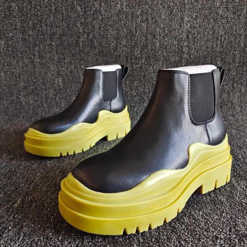 品牌撤柜断码处理真皮女靴切尔西靴厚底防滑欧美风短靴爆款35码靴,女鞋,切尔西靴,淘宝优惠券,粉丝福利购,淘宝优惠卷