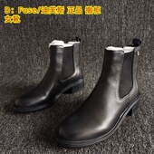 套筒切尔西靴显瘦35码 D：Fuse 新款 真皮女靴低跟款 迪芙斯正品 断码