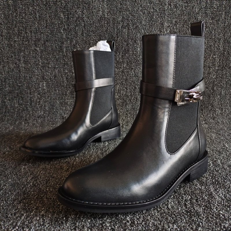 品牌撤柜断码处理真皮女靴圆头牛皮切尔西靴平底气质显瘦单靴35码,女鞋,切尔西靴,淘宝优惠券,粉丝福利购,淘宝优惠卷