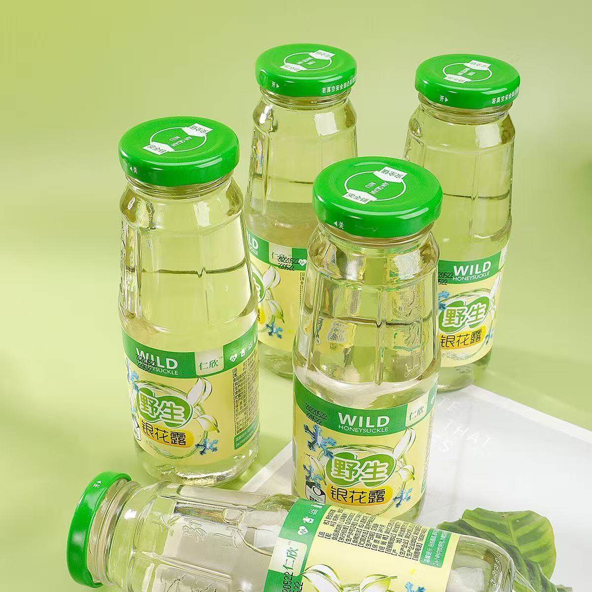 大别山野生银花露整箱6瓶装金银花茶整箱儿童成人金银花饮料甘露