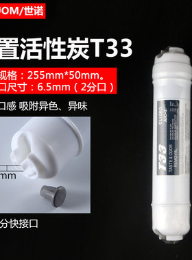 净水器改善口感通用滤芯直饮机纯水机后置活性炭小T33第五级滤芯