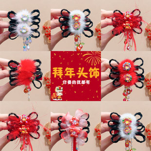 女童汉服国风头饰古风发夹流苏发饰可爱蝴蝶花朵发卡马面裙配饰品