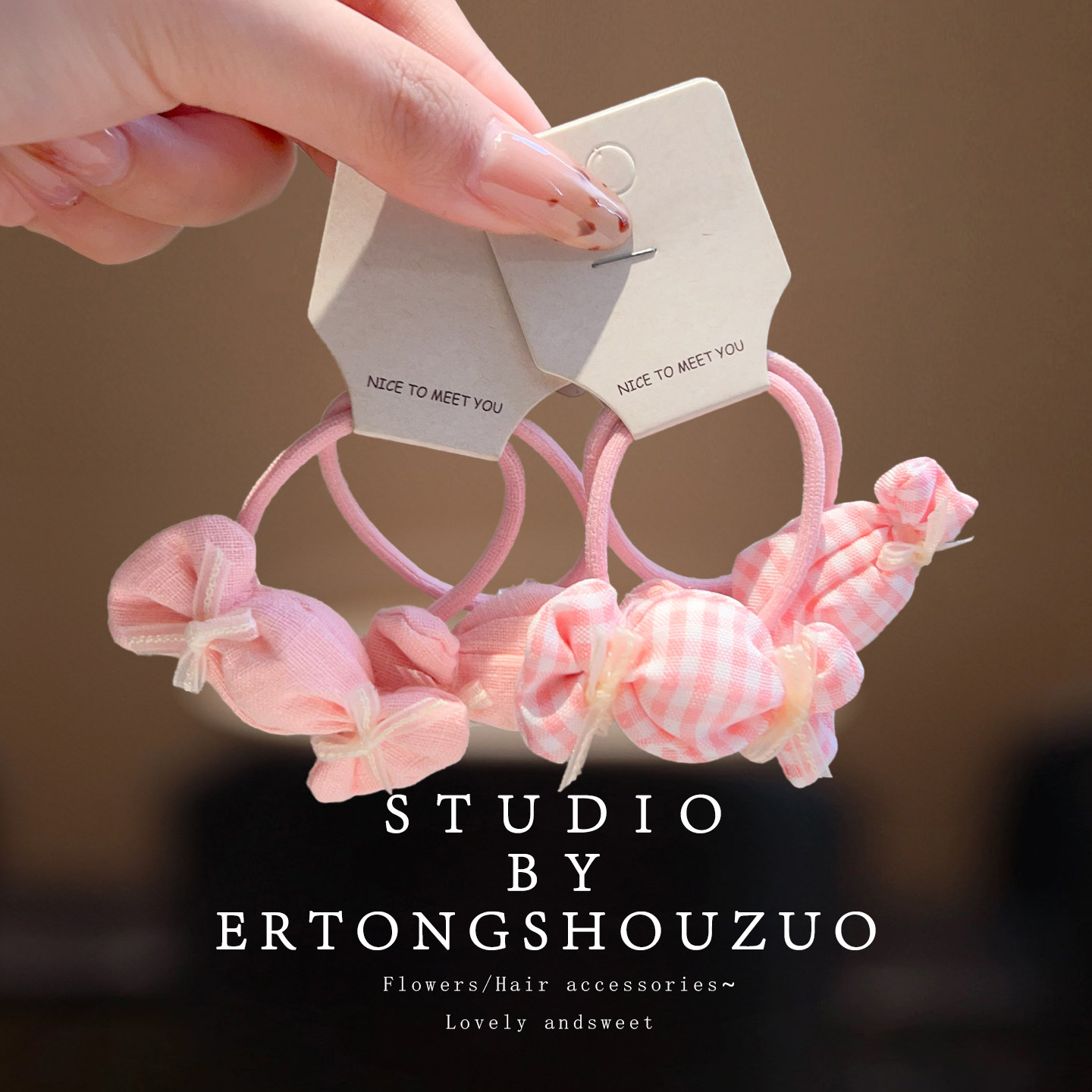 糖果橡皮筋扎头发女儿童马尾丸子头小啾啾发圈小号蝴蝶结爱心头绳