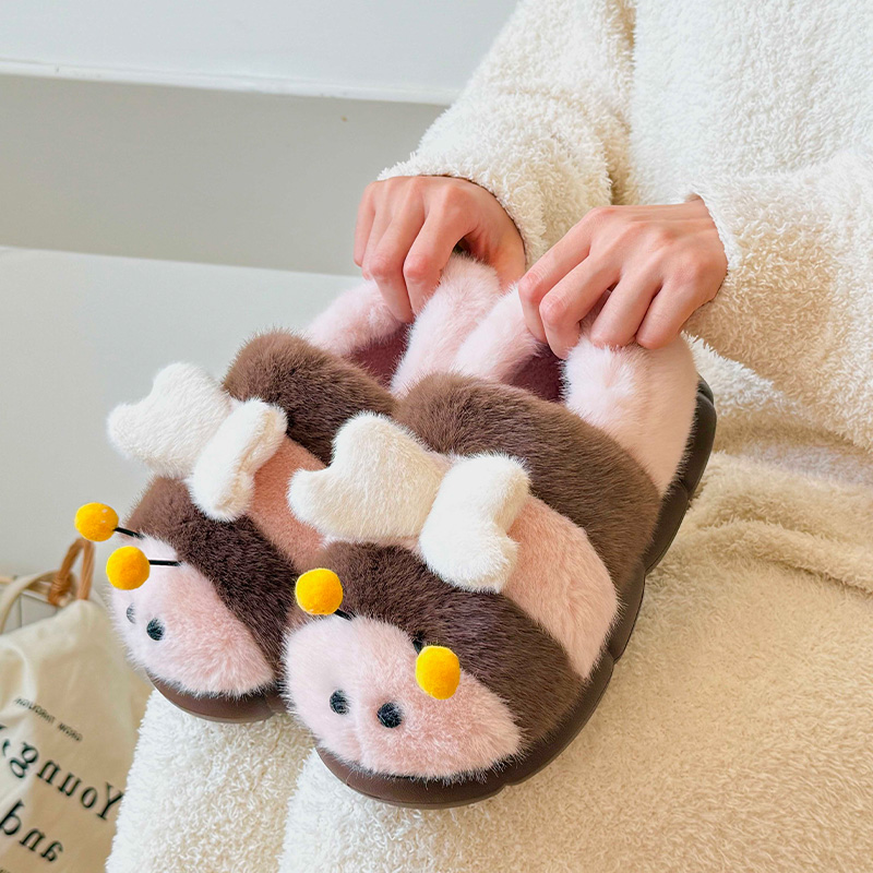 可爱棉拖鞋女秋冬季居家室内